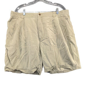 Tommy Bahama Mens Chino Shorts Tan Size 40 Slash Pockets Tencel